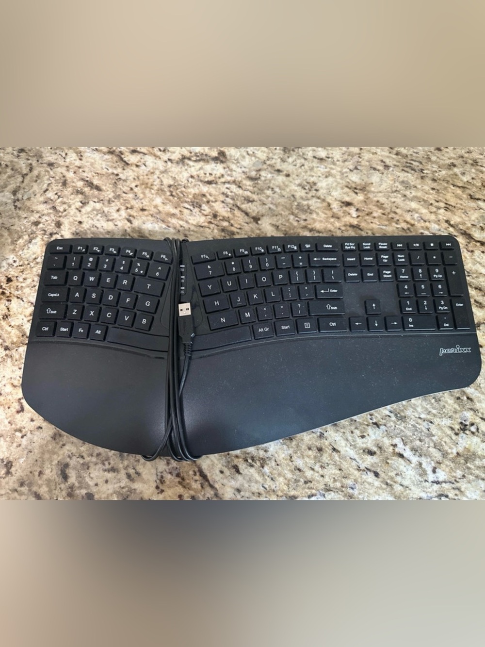 Brand new black Ergonomic Split USB Keyboard - Comfortable Typing